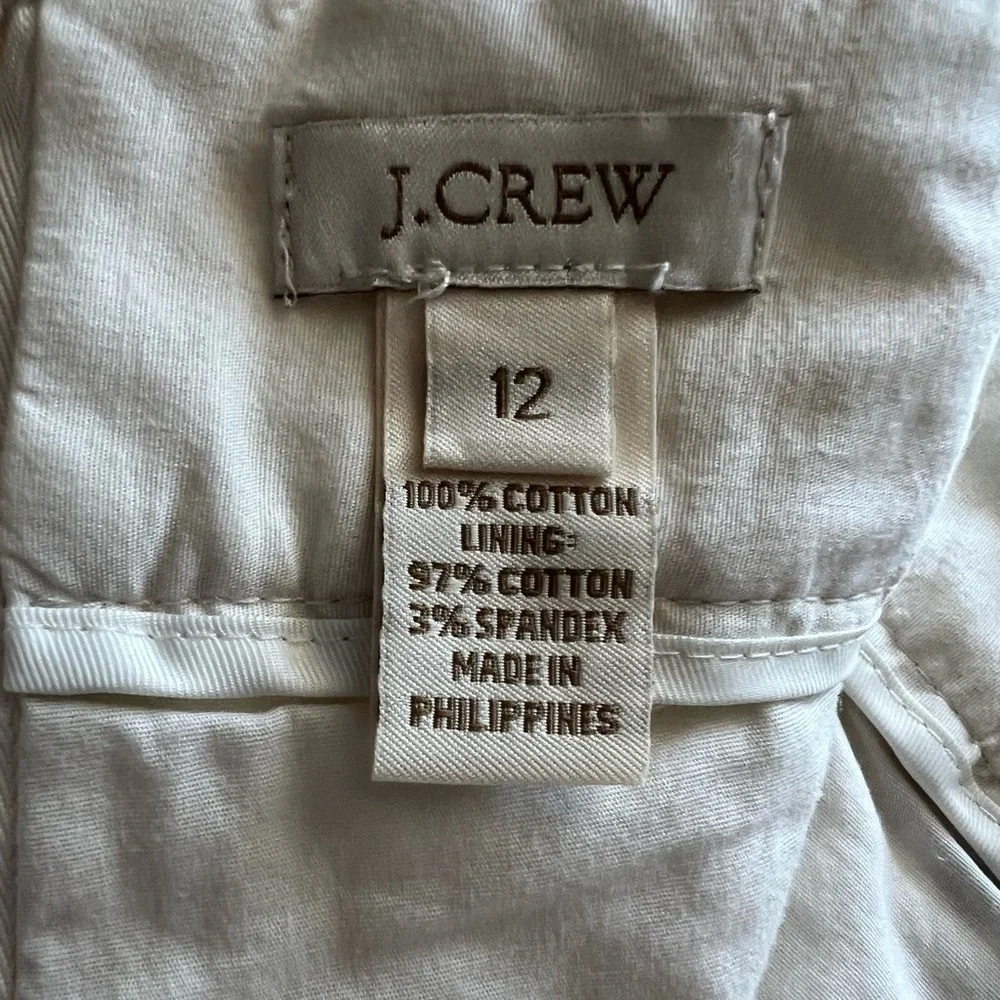 J.Crew Elegant White Eyelet Pencil Cotton Skirt Size 12